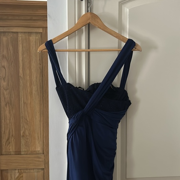 House of cb London midnight blue Charmaine corset maxi dress small - Picture 12 of 15